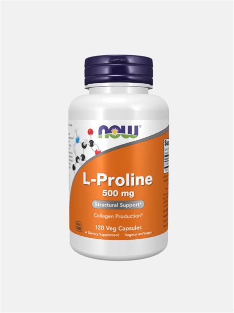 L Proline 500 mg 120 veg cápsulas Now