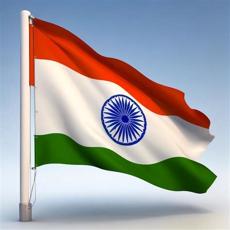 Premium AI Image | 3D illustration of the Indian flag