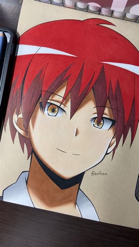 Karma Akabane Draw Dibujo 🔪 ️ Hecho Por Artluisaf Tiktok Dibujos Bonitos Artesanías De Anime