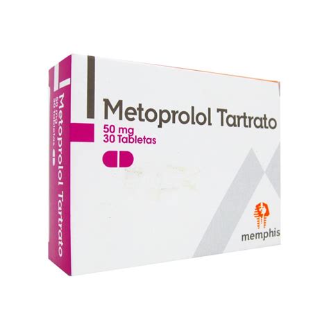 Metoprolol 50 Mg Memphis Blíster X 10 Tabletas Droguería Alameda Sur