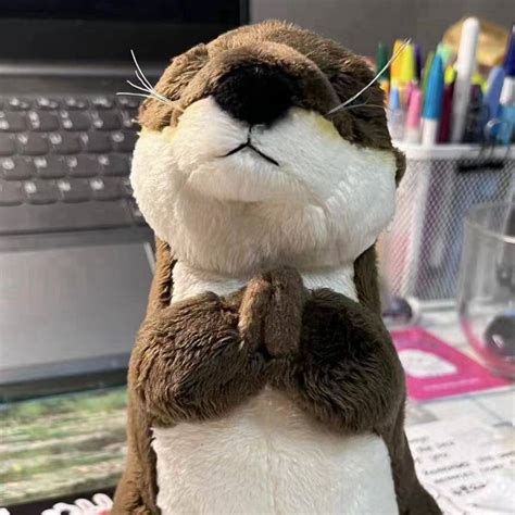 Praying Otter Stuffed Animal Plush Toy Height 12" - High Quality Custom ...