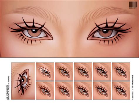 The Sims Resource Maxis Match 2D Eyelashes N75