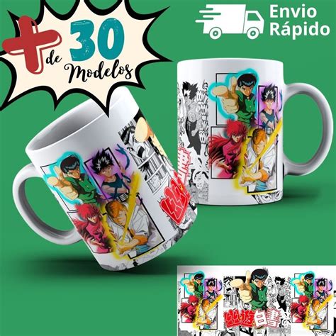 Caneca Yu Yu Hakusho Yusuke Kuwabara Hiei Kurama Anime Live Action