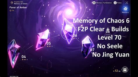 Memory Of Chaos 6 F2P Clear Build Honkai Star Rail YouTube