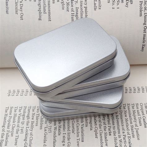 Rectangular Metal Tin Blank Hinged Tin Small Container 50ml Etsy