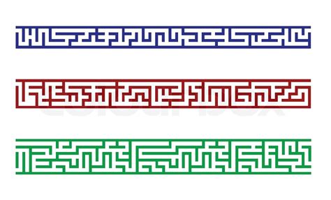 Maze Border Stock Vector Colourbox