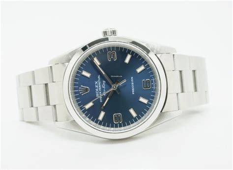 Rolex Air-King 14000 34mm Blue Dial Ser. U 02/1999 9031U for £4,809 for ...