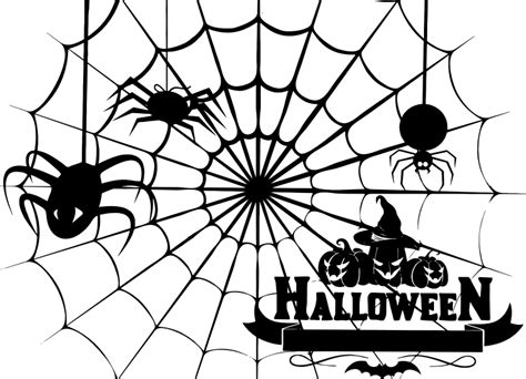 Clipart - Halloween Spiderweb Stencil