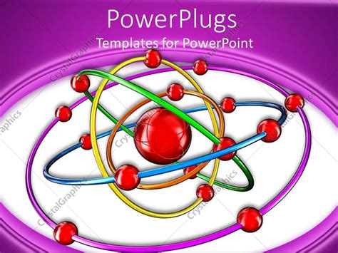 Powerpoint Template Nucleus Protons And Electrons Image Atoms In An