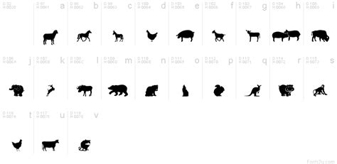 Farm & Wild Animals font