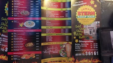 Speisekarte Von Stern Kebap Grill Restaurant Herrnhut