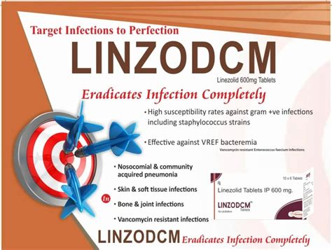 Linzodcm Linezolid Tablet Ip 600 Mg Packaging Size 1x10 At Rs 370