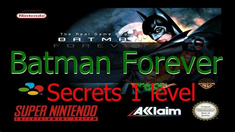 Batman Forever Snes All Secrets Of First Level Youtube