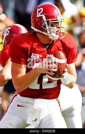 Alabama Quarterback Greg Mcelroy Looks For Running Room In The First