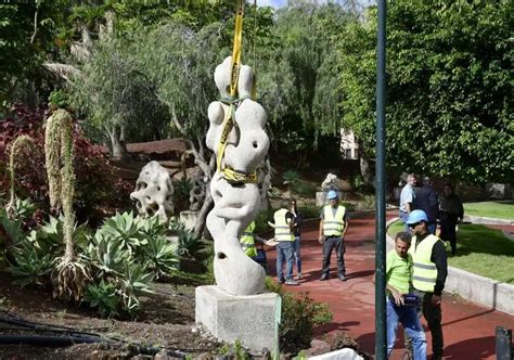 La escultura de Plácido Fleitas vuelve al parque de San Juan de Telde