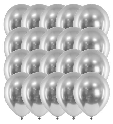 BALONY Metaliczne Shiny SREBRNE 5 Cali 20 Szt 13469173009 Allegro Pl