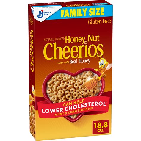 Honey Nut Cheerios Breakfast Cereal With Oats Gluten Free 18 8 Oz