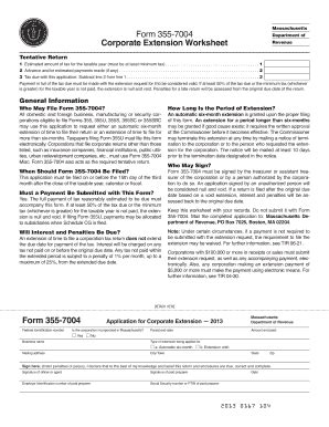 Fillable Online Rev Form Corporate Extension Worksheet