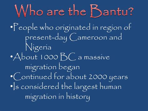 Ppt The Bantu Migration Powerpoint Presentation Free Download Id