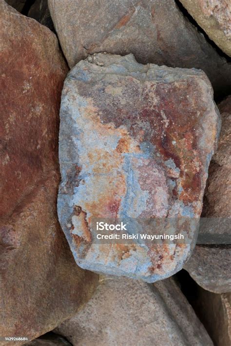 Tekstur Lapisan Dalam Batuan Sedimen Latar Belakang Batu Foto Stok