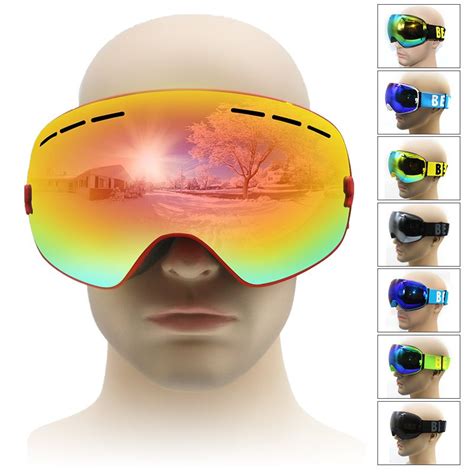 Snow Glasses Uv Protection Multi Color Double Lens Anti Fog Uv400