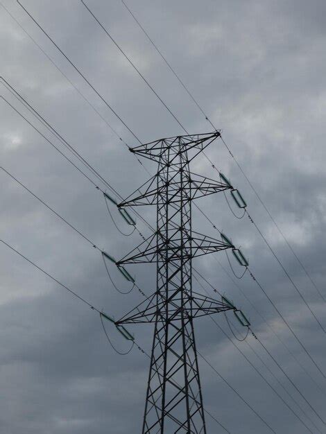 Premium Photo High Voltage Post High Voltage Tower Electricity