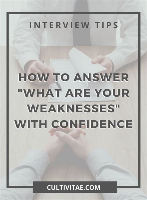 How To Answer What Are Your Weaknesses With Confidence Interview Answers Weakness