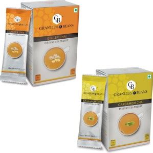 Granules And Beans Combo Pack Of Cardamom Tea Ginger Tea Instant