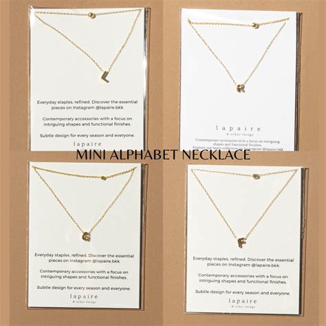 สรอยพระ สรอยแฟชน Lapaire l Mini alphabet necklace สรอยตวอกษร