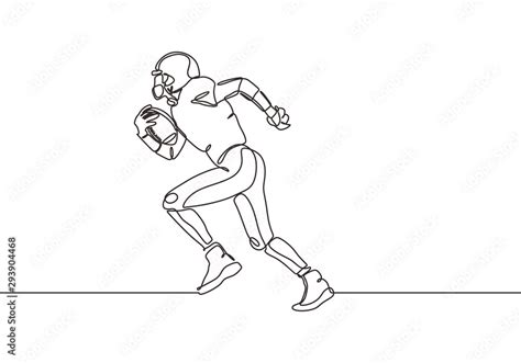 Football Player Running Drawing