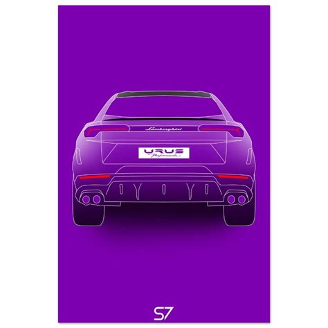 Purple Lamborghini Urus Performante Aluminum Poster Etsy