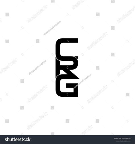 Crg Typography Letter Monogram Logo Design Stock Vector Royalty Free