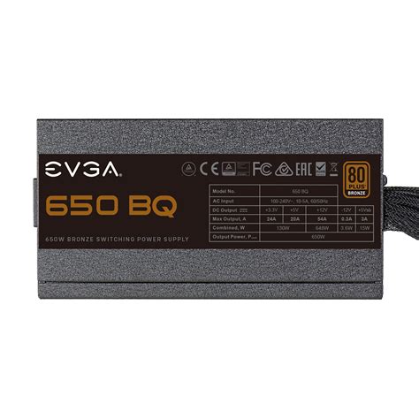 EVGA LATAM Productos EVGA 650 BQ 80 BRONZE 650W Semi Modular