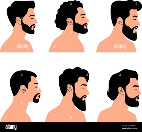 Side profile portrait man beard Cut Out Stock Images & Pictures - Alamy