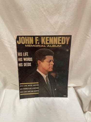 Vintage John F Kennedy Memorial Album Jfk Magazine Pages Ebay