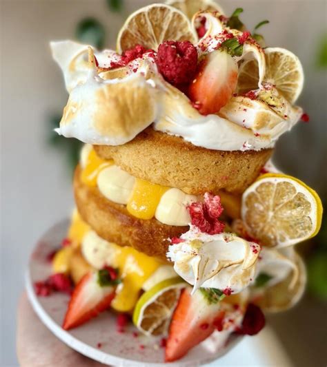 Mini Naked Lemon Cake The Unbaked Bakery