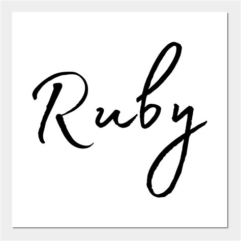 Ruby Name Calligraphy by word-minimalism | Ruby tattoo, Names, Name tattoos