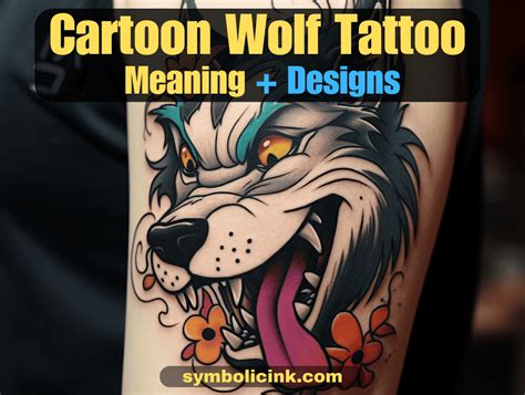 Cartoon Wolf Tattoo: Designs + Ideas For Men and Women