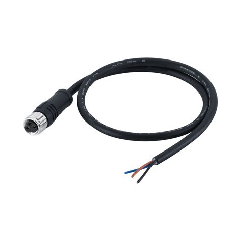 M8 3Pin female, single ended, molded 3x24AWG PVC cable, 1m, with ...