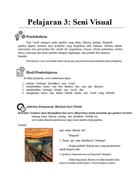 klasifikasi  bentuk seni visual