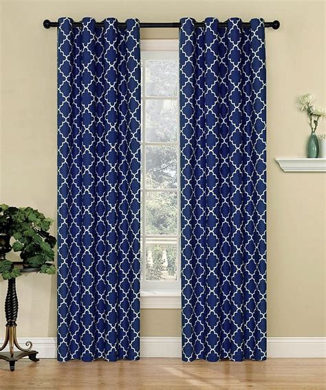 Bednlinens 2 Piece Set Sea Glass Trellis Pattern Grommet Window Curtain