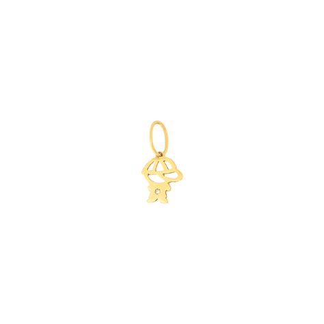 Pingente Filho Menino Ouro 18K Mini Brilhante