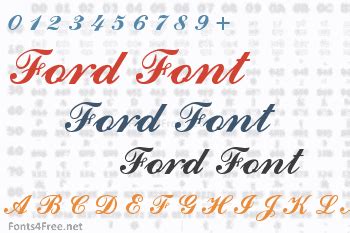 Ford Font Download - Fonts4Free