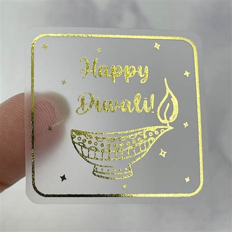 Diwali Stickers, Foiled Diwali Stickers, Happy Diwali Stickers - Etsy