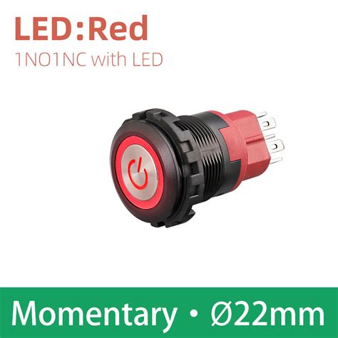 Red Ring And Power Symbol Illumination No Nc V Mm Plastic