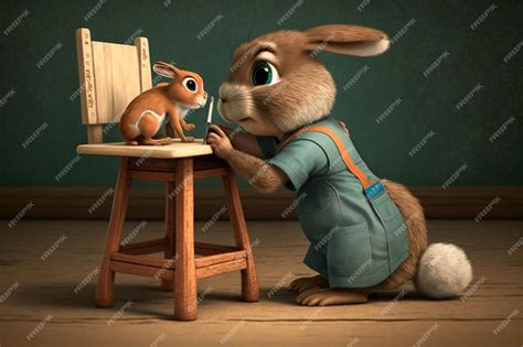 Premium AI Image | Rabbit and the rabbit from the movie rabbit