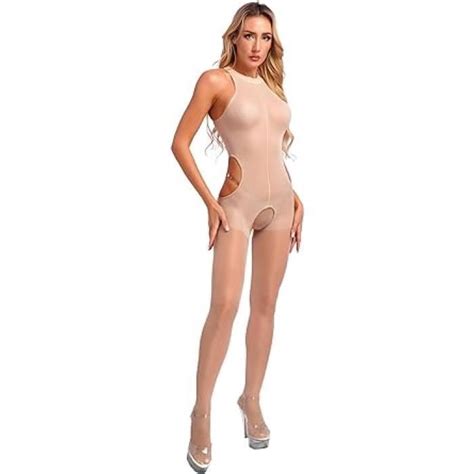 Combinaison Complet Femme Sexy Bodystocking Ouvert Noir Lingerie Érotique Adulte skin