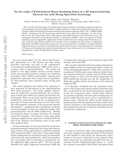 Pdf On The Origin Of Field Induced Boson Insulating States In A D