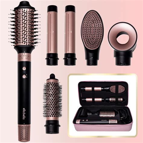 ELLA BELLA 6 In 1 Professional Hot Air Styler Powerful Hair Dryer Straightener Set