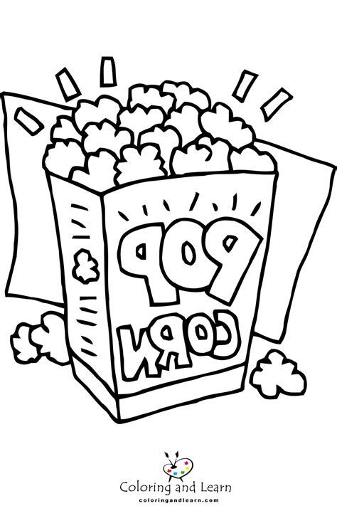 Popcorn Coloring Pages Free 2024 Coloring And Learn